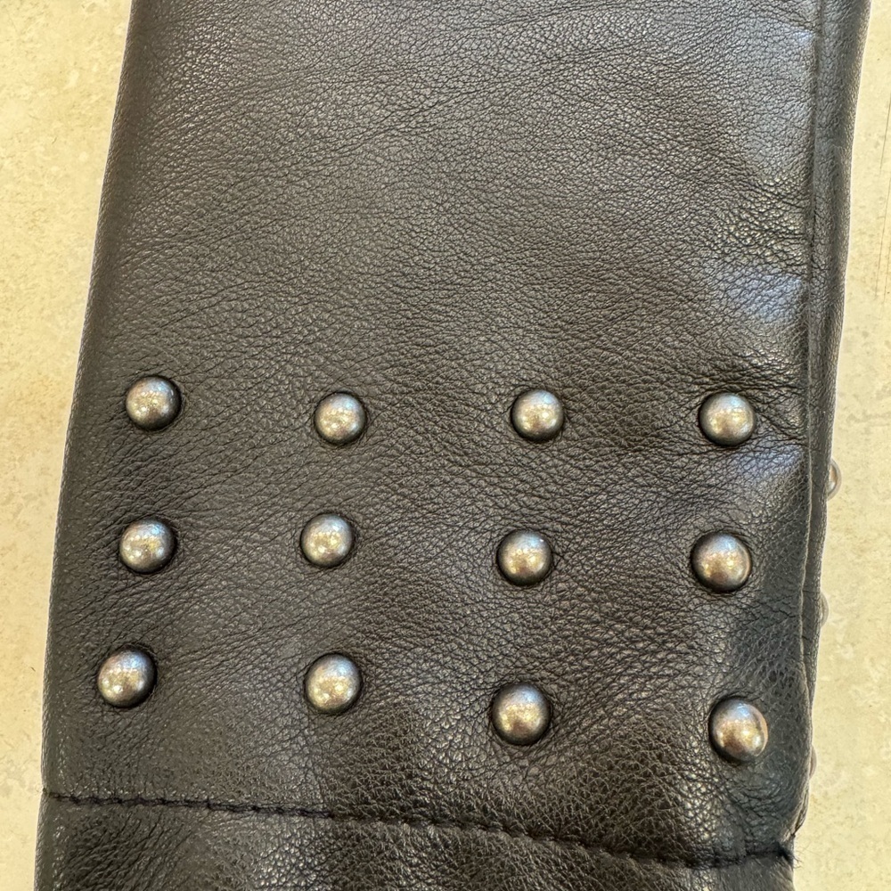 T Coalition Faux Leather Studded Moto Jacket Women - Picture 6 of 9